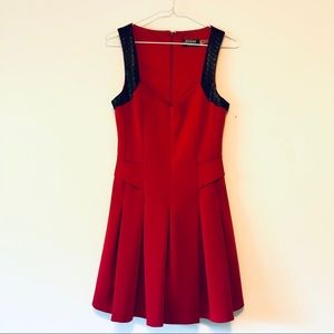 GUESS fit and flare Dress - size 4 - red